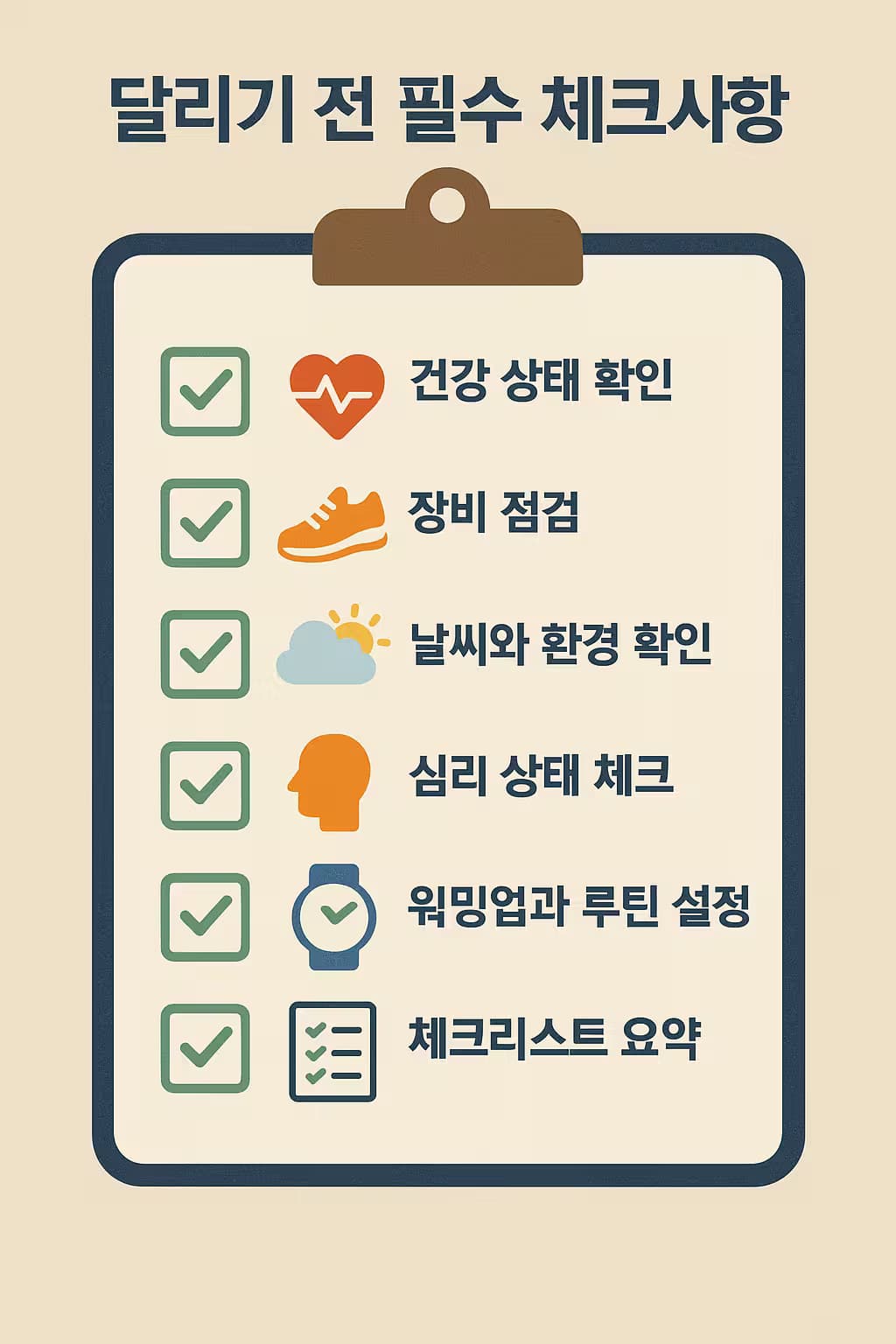 달리기 전 필수 체크사항
